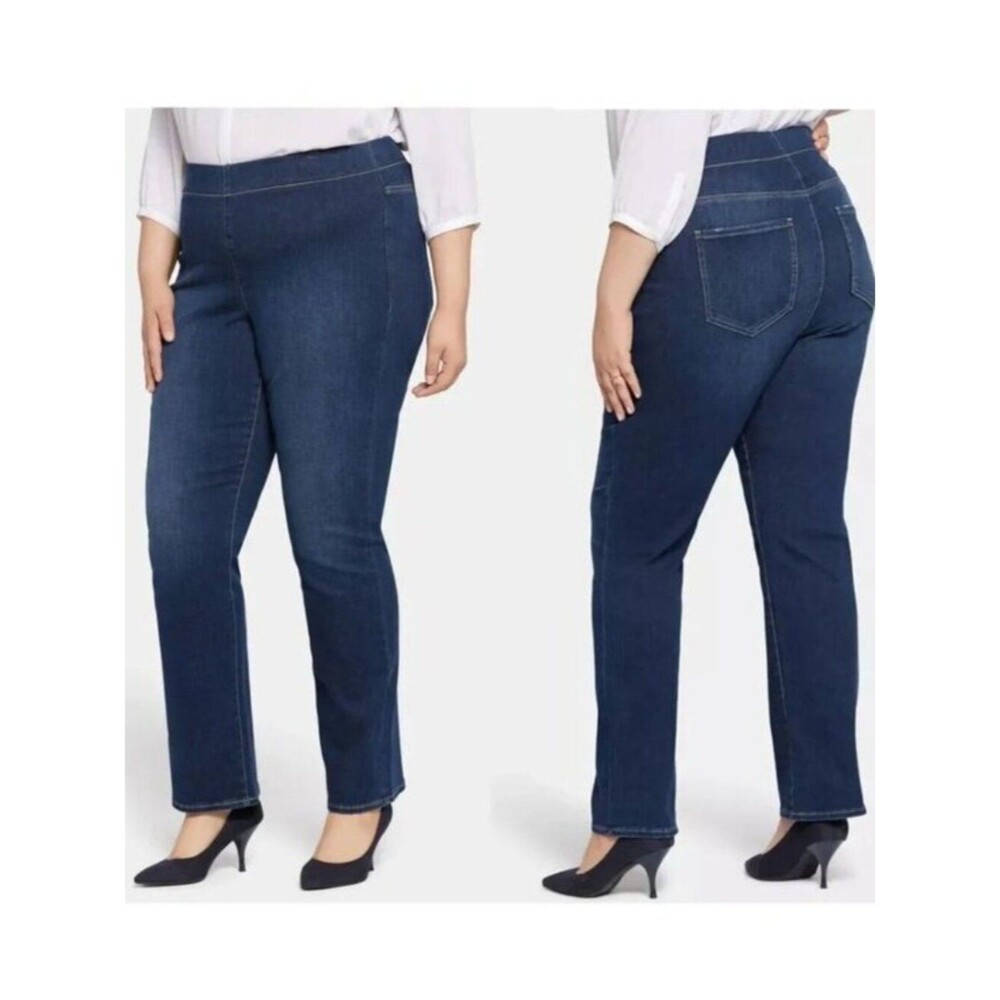 NYDJ Jeans 3X Pull On Sculpt-Her Lift Tuck Straight Leg Stretch Denim*